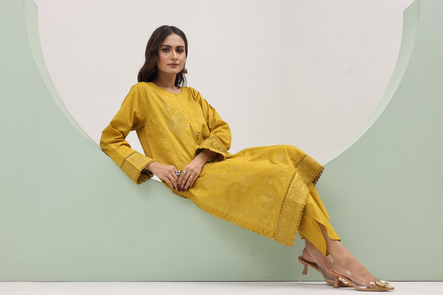 2 Piece Embroidered Lawn Cambric Suit | SS-2216-A