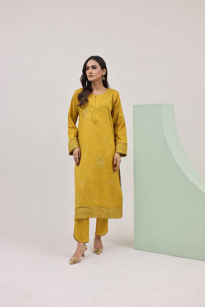 2 Piece Embroidered Lawn Cambric Suit | SS-2216-A
