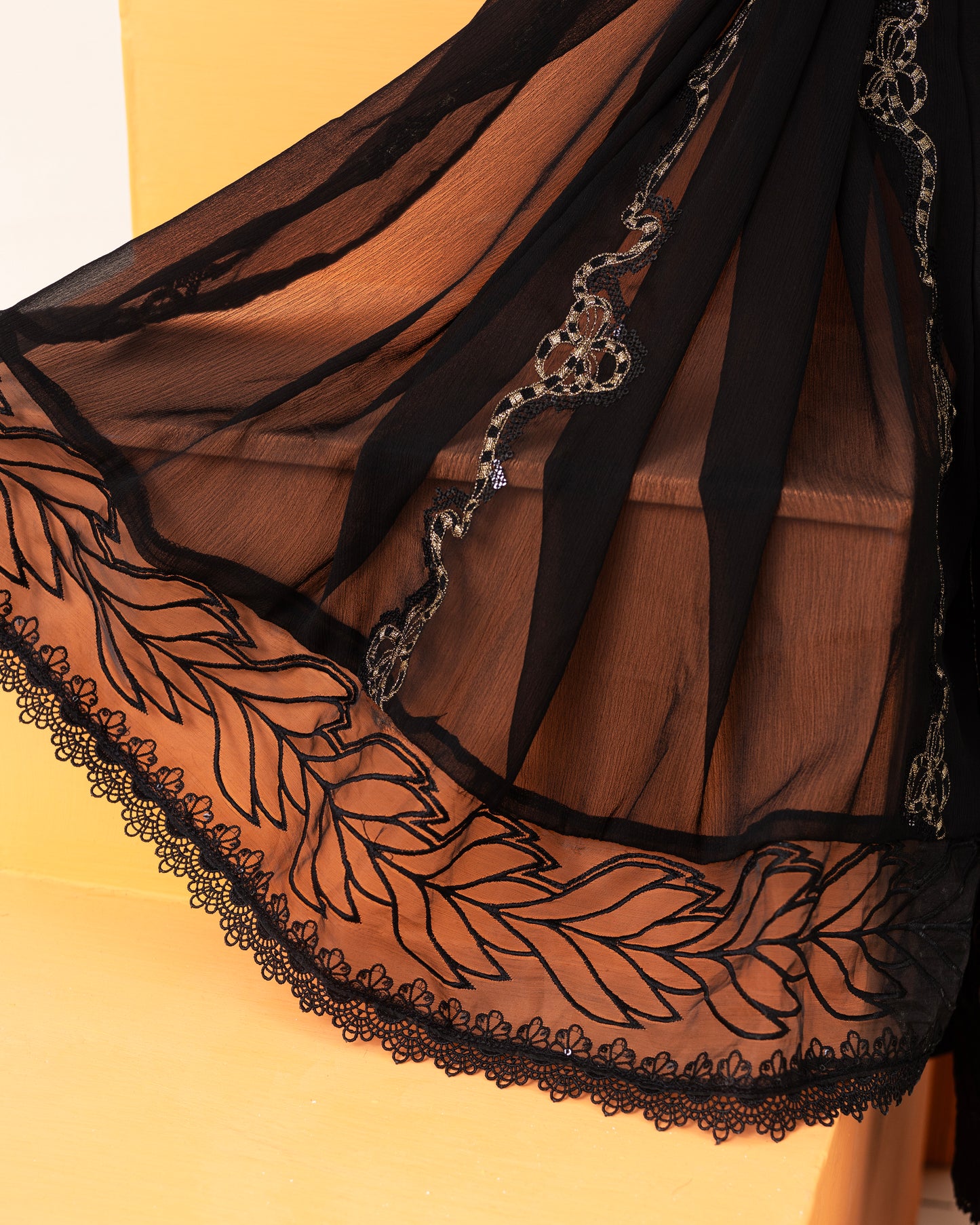 2222 – Black Embroidered 3-Piece Lawn Suit – Elegant Summer Wear